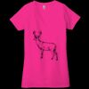 Ladies' Jersey Short-Sleeve Deep V-Neck T-Shirt Thumbnail