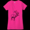 Ladies' Jersey Short-Sleeve Deep V-Neck T-Shirt Thumbnail