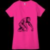 Ladies' Jersey Short-Sleeve Deep V-Neck T-Shirt Thumbnail