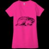 Ladies' Jersey Short-Sleeve Deep V-Neck T-Shirt Thumbnail