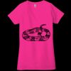 Ladies' Jersey Short-Sleeve Deep V-Neck T-Shirt Thumbnail