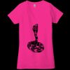 Ladies' Jersey Short-Sleeve Deep V-Neck T-Shirt Thumbnail