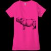 Ladies' Jersey Short-Sleeve Deep V-Neck T-Shirt Thumbnail