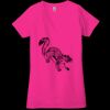 Ladies' Jersey Short-Sleeve Deep V-Neck T-Shirt Thumbnail