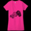 Ladies' Jersey Short-Sleeve Deep V-Neck T-Shirt Thumbnail