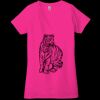 Ladies' Jersey Short-Sleeve Deep V-Neck T-Shirt Thumbnail