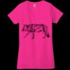 Ladies' Jersey Short-Sleeve Deep V-Neck T-Shirt Thumbnail