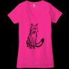 Ladies' Jersey Short-Sleeve Deep V-Neck T-Shirt Thumbnail