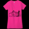 Ladies' Jersey Short-Sleeve Deep V-Neck T-Shirt Thumbnail