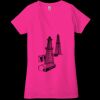 Ladies' Jersey Short-Sleeve Deep V-Neck T-Shirt Thumbnail