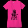 Ladies' Jersey Short-Sleeve Deep V-Neck T-Shirt Thumbnail