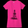 Ladies' Jersey Short-Sleeve Deep V-Neck T-Shirt Thumbnail