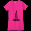 Ladies' Jersey Short-Sleeve Deep V-Neck T-Shirt Thumbnail