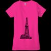 Ladies' Jersey Short-Sleeve Deep V-Neck T-Shirt Thumbnail