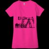 Ladies' Jersey Short-Sleeve Deep V-Neck T-Shirt Thumbnail