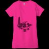 Ladies' Jersey Short-Sleeve Deep V-Neck T-Shirt Thumbnail