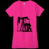 Ladies' Jersey Short-Sleeve Deep V-Neck T-Shirt Thumbnail