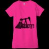 Ladies' Jersey Short-Sleeve Deep V-Neck T-Shirt Thumbnail