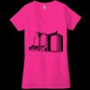 Ladies' Jersey Short-Sleeve Deep V-Neck T-Shirt Thumbnail