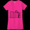 Ladies' Jersey Short-Sleeve Deep V-Neck T-Shirt Thumbnail