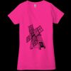 Ladies' Jersey Short-Sleeve Deep V-Neck T-Shirt Thumbnail