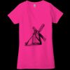 Ladies' Jersey Short-Sleeve Deep V-Neck T-Shirt Thumbnail