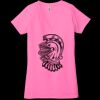 Ladies' Jersey Short-Sleeve Deep V-Neck T-Shirt Thumbnail