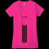 Ladies' Jersey Short-Sleeve Deep V-Neck T-Shirt Thumbnail