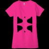 Ladies' Jersey Short-Sleeve Deep V-Neck T-Shirt Thumbnail