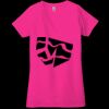 Ladies' Jersey Short-Sleeve Deep V-Neck T-Shirt Thumbnail