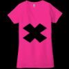 Ladies' Jersey Short-Sleeve Deep V-Neck T-Shirt Thumbnail