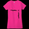 Ladies' Jersey Short-Sleeve Deep V-Neck T-Shirt Thumbnail