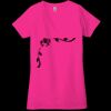 Ladies' Jersey Short-Sleeve Deep V-Neck T-Shirt Thumbnail