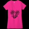 Ladies' Jersey Short-Sleeve Deep V-Neck T-Shirt Thumbnail