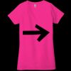 Ladies' Jersey Short-Sleeve Deep V-Neck T-Shirt Thumbnail