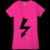 Ladies' Jersey Short-Sleeve Deep V-Neck T-Shirt Thumbnail