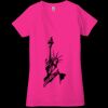 Ladies' Jersey Short-Sleeve Deep V-Neck T-Shirt Thumbnail