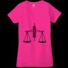 Ladies' Jersey Short-Sleeve Deep V-Neck T-Shirt Thumbnail