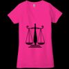 Ladies' Jersey Short-Sleeve Deep V-Neck T-Shirt Thumbnail