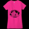 Ladies' Jersey Short-Sleeve Deep V-Neck T-Shirt Thumbnail