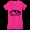 Ladies' Jersey Short-Sleeve Deep V-Neck T-Shirt Thumbnail