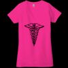 Ladies' Jersey Short-Sleeve Deep V-Neck T-Shirt Thumbnail