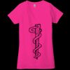 Ladies' Jersey Short-Sleeve Deep V-Neck T-Shirt Thumbnail