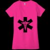 Ladies' Jersey Short-Sleeve Deep V-Neck T-Shirt Thumbnail