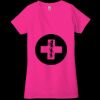 Ladies' Jersey Short-Sleeve Deep V-Neck T-Shirt Thumbnail