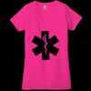 Ladies' Jersey Short-Sleeve Deep V-Neck T-Shirt Thumbnail