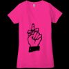 Ladies' Jersey Short-Sleeve Deep V-Neck T-Shirt Thumbnail