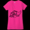 Ladies' Jersey Short-Sleeve Deep V-Neck T-Shirt Thumbnail