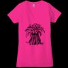 Ladies' Jersey Short-Sleeve Deep V-Neck T-Shirt Thumbnail