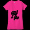 Ladies' Jersey Short-Sleeve Deep V-Neck T-Shirt Thumbnail